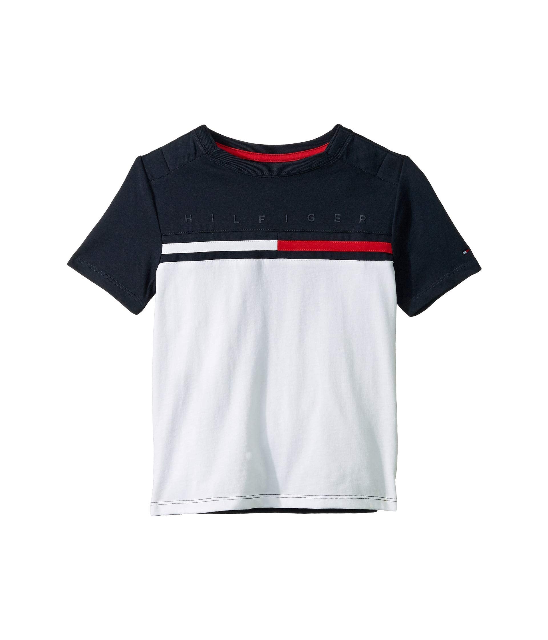Tommy Hilfiger Boy's Adaptive Short Sleeve Logo T-shirt With Velcro Closures